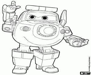 Coloriage Paul est l’avion de la police