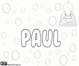 Coloriage Paul, nom dans plusieurs langues