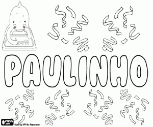 Coloriage Paulinho, nom en portugais