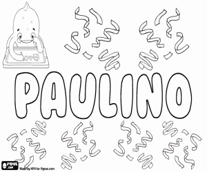 Coloriage Paulino, prénom masculin
