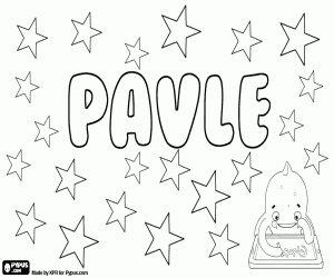 Coloriage Pavle, nom masculin