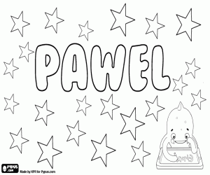 Coloriage Pawel, nom polonais