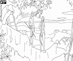 Coloriage Paysage de Pandora, Avatar