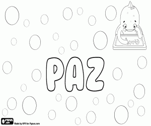Coloriage Paz, nom en espagnol