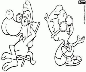 Coloriage Peabody et Sherman, père et fils