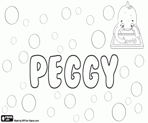 Coloriage Peggy, diminutif en anglais