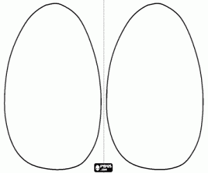 Coloriage Pour peindre et décorer des oeufs de Pâques