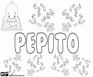 Coloriage Pepito, variante de Pepe