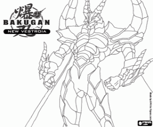 Coloriage Percival est le Bakugan de Swemco Ace