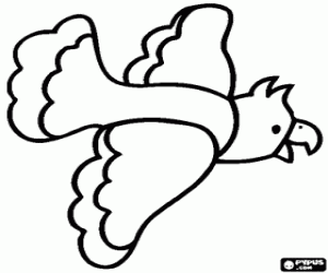 Coloriage Perruche en volant