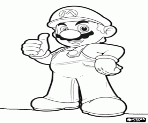 Coloriage Personnage de jeu vidéo, Mario