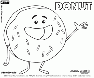 Coloriage Le personnage de l’emoji Donut