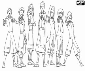 Coloriage Personnages de Galactic football