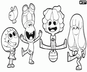 Coloriage Personnages de Jammbo Jelly Jamm