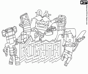 Coloriage Personnages de Kogama avec le logo
