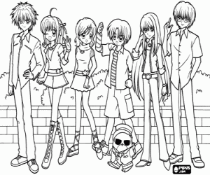 Coloriage Personnages de Mermaid Melody