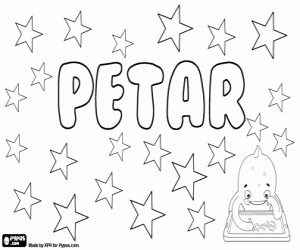 Coloriage Petar, nom en diverses langues