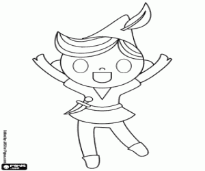 Coloriage Peter Pan vit dans Neverland, le Pays imaginaire