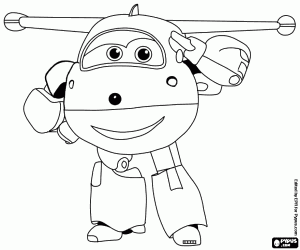 Coloriage Le petit avion Jett, Super Wings