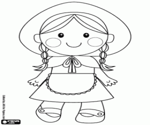Coloriage Le Petit Chaperon rouge est la petite-fille