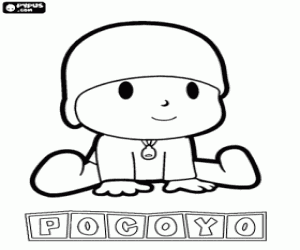Coloriage Le petit garçon Pocoyo