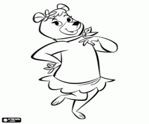 Coloriage La petite amie de Yogi l'ours, Cindy