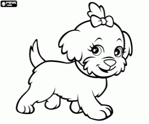 Coloriage La petite chienne de Polly