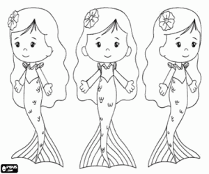 Coloriage La petite sirène Chloe