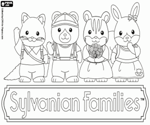Coloriage Petits animaux de Sylvanian Families