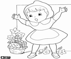 Coloriage La peur du Petit Chaperon Rouge