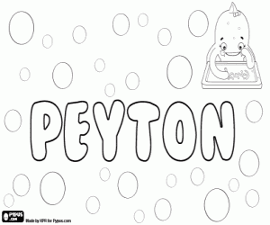Coloriage Peyton, nom unisexe