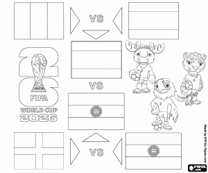 Coloriage Phase finale de la Coupe du Monde FIFA 2026