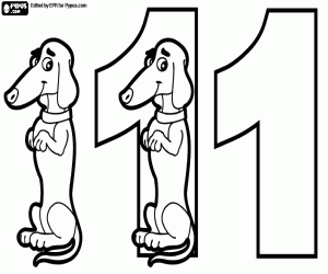 Coloriage Phases de la numéro un et le chien