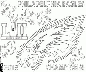 Coloriage Philadelphia Eagles 2018 Super Bowl