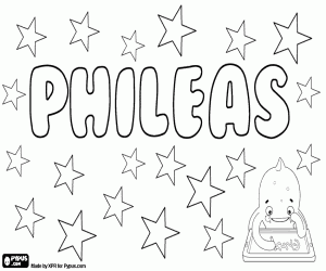 Coloriage Phileas, nom très unique