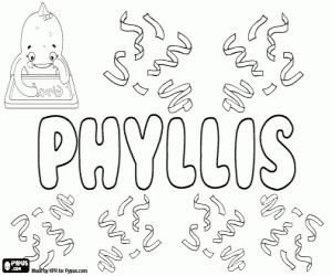 Coloriage Phyllis, nom anglais