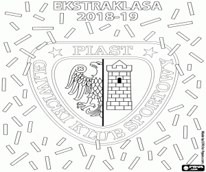 Coloriage Piast Gliwice, champion 2018-2019
