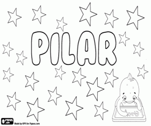 Coloriage Pilar, un nom espagnol