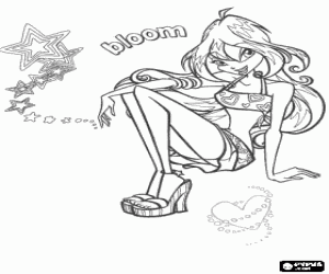 Coloriage Pincesse Bloom de Domino