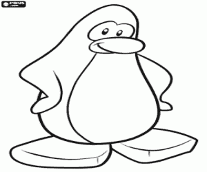 Coloriage Pingouin de Club Penguin
