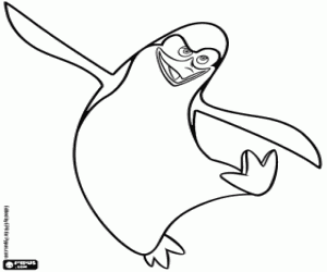 Coloriage Le pingouin de Madagascar Kowalski