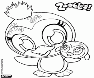 Coloriage Pingouin et manchot bébé de Zoobles
