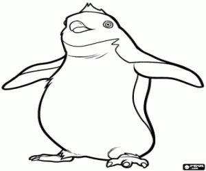 Coloriage Le pingouin Ramon, Happy Feet