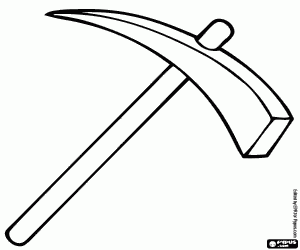 Coloriage La pioche d’un mineur