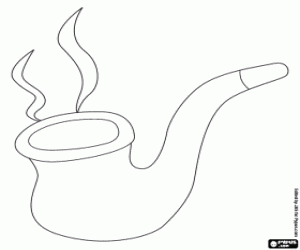 Coloriage La pipe de Sherlock Holmes