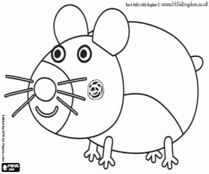 Coloriage Pippin, hamster de Ben et Holly