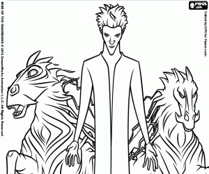 Coloriage Pitch et les chevaux, détail