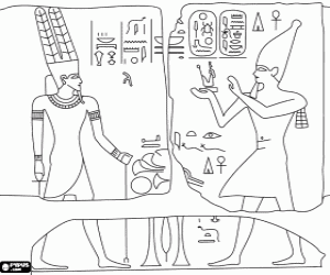 Coloriage Pièces gravées des pharaons