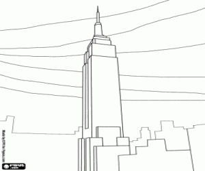 Coloriage Le plus haut gratte-ciel de NY, Empire State