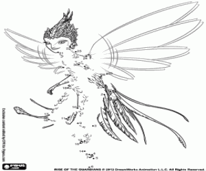 Coloriage Point à point de fée des dents